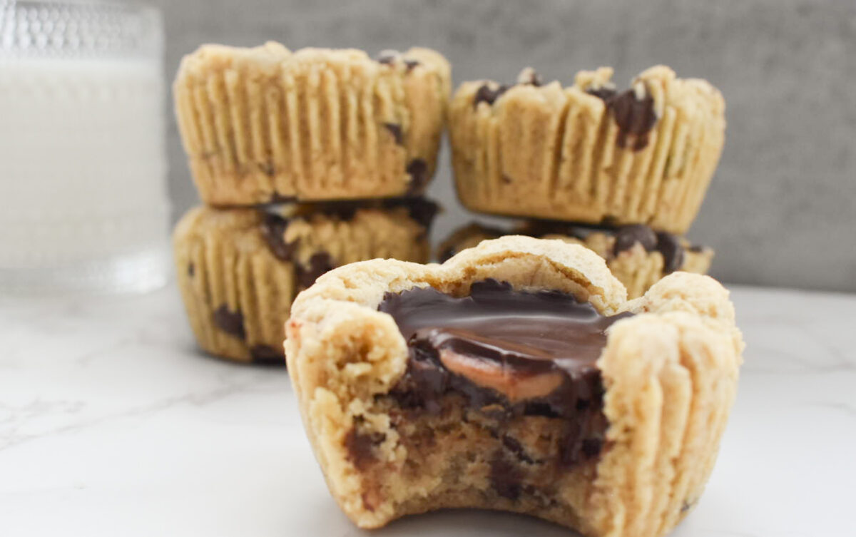 Chocolate Chip Cookie Cups Recipe with Chocxo Center