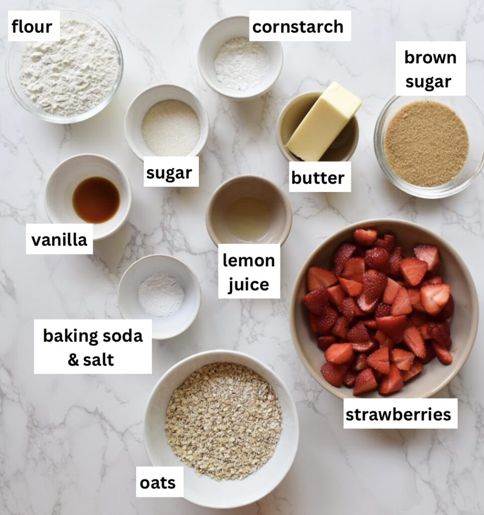 ingredients in strawberry bars with low added sugar