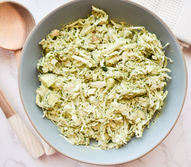 chicken salad recipe made with green goddess dressing
