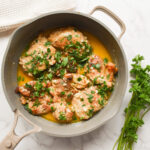 Skillet cooked chicken thighs- simple recipe