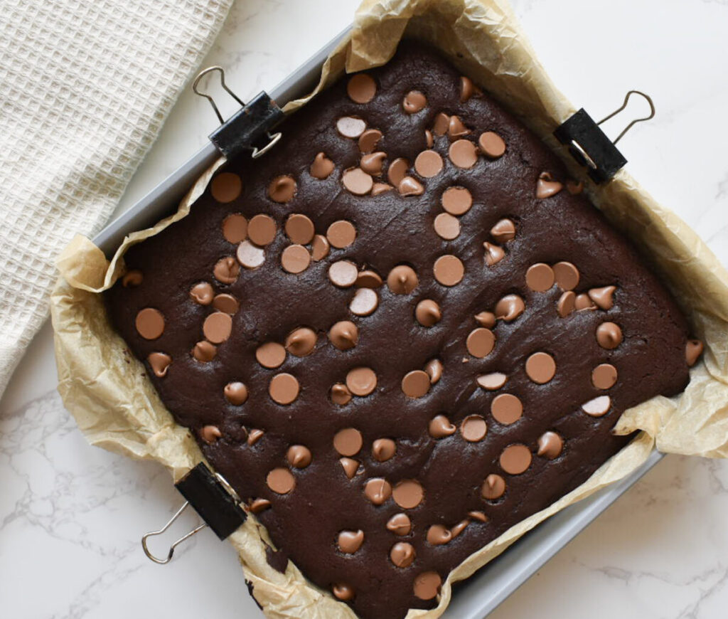 fudgy protein brownies made with cottage cheese