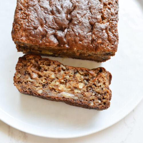 banana bread made with carrots