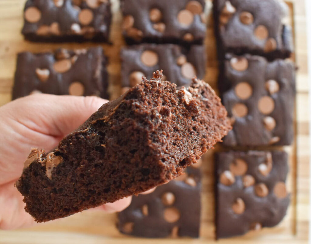 freshly baked protein brownies