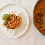 vegan chickpea curry made with coconut milk