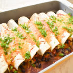 vegetarian black bean enchilada