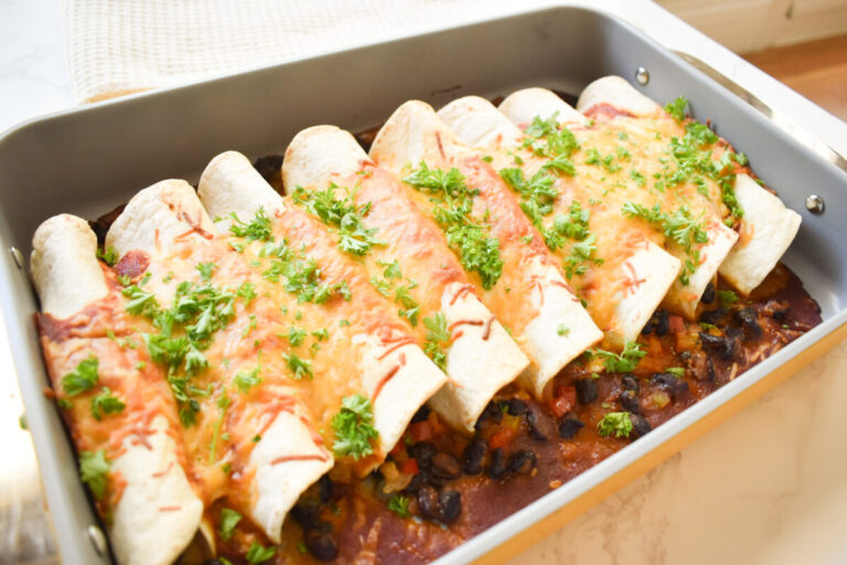 vegetarian black bean enchilada