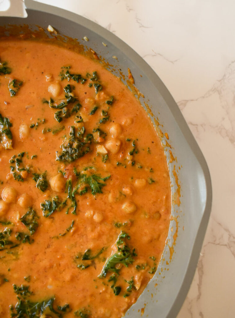coconut curry made with chickpeas