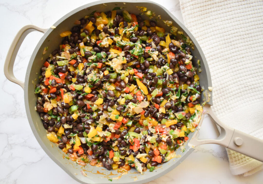 back bean filling for vegetarian enchiladas