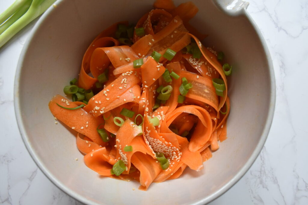 tiktok viral carrot ribon salad