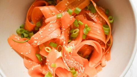 Carrot Ribbon Salad With Asian Sesame Dressing Recipe