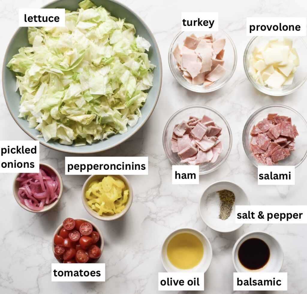 ingredients in Sub in a Tub recipe from Jersey Mike's