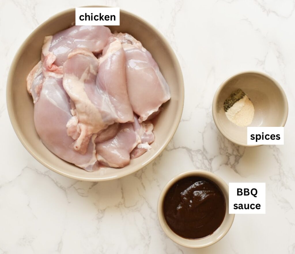 ingredients in air fryer bbq chicken thighs