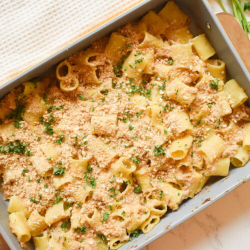 tuna pasta bake with cottage cheese
