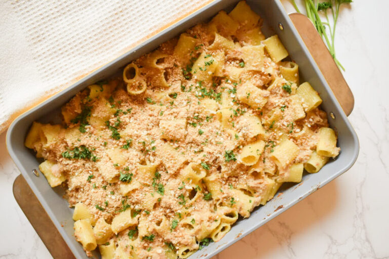 tuna pasta bake with cottage cheese