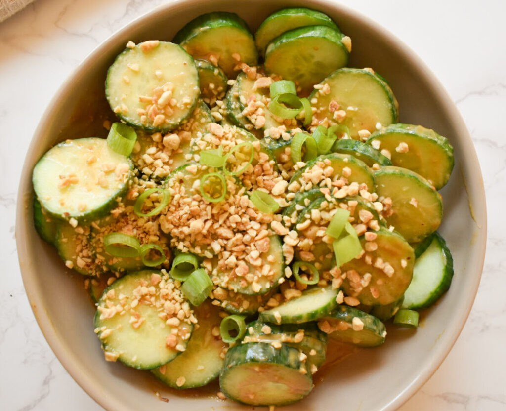 cucumber salad with peanut sauce