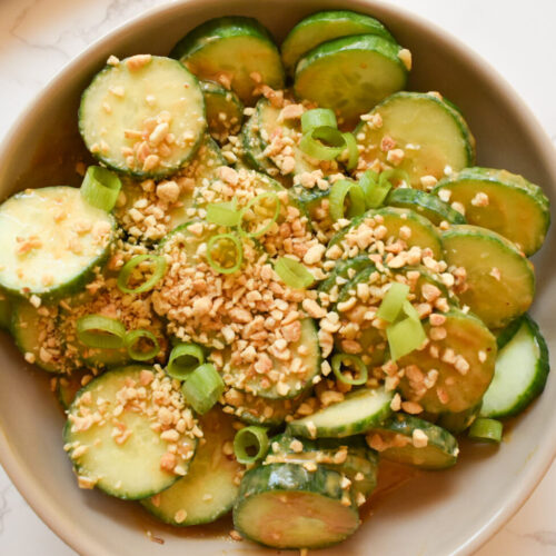 cucumber salad with peanut sauce