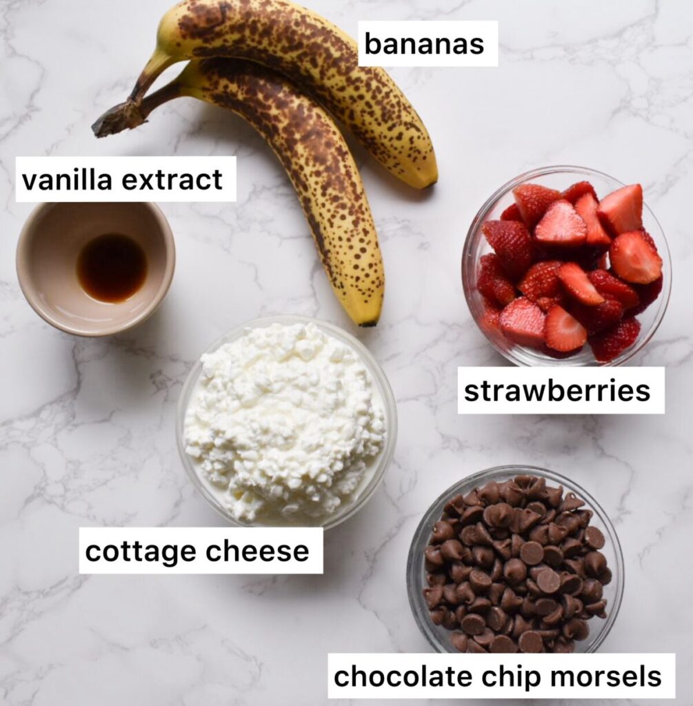 ingredients in frozen chocolate banana bark