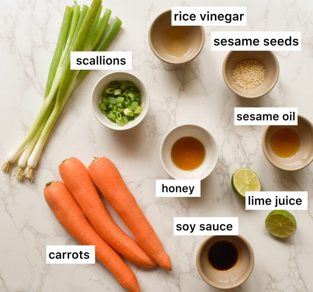 ingredients in tiktok
viral carrot ribbon salad