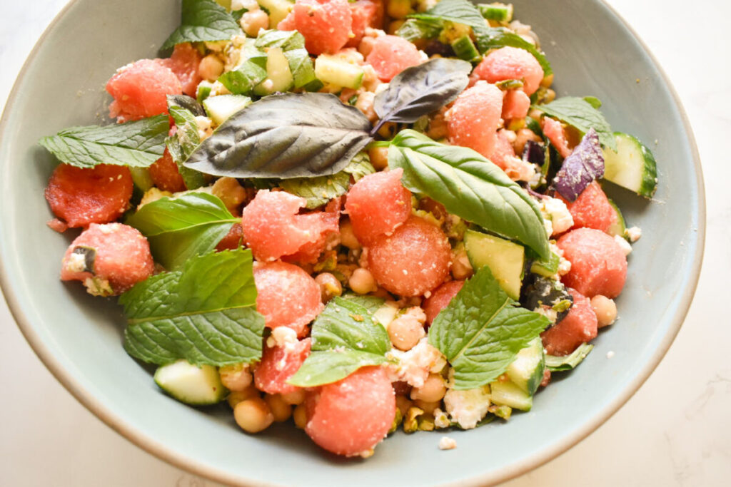 sweet summer watermelon feta salad