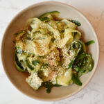 cucumber ribbons with ginger dressing