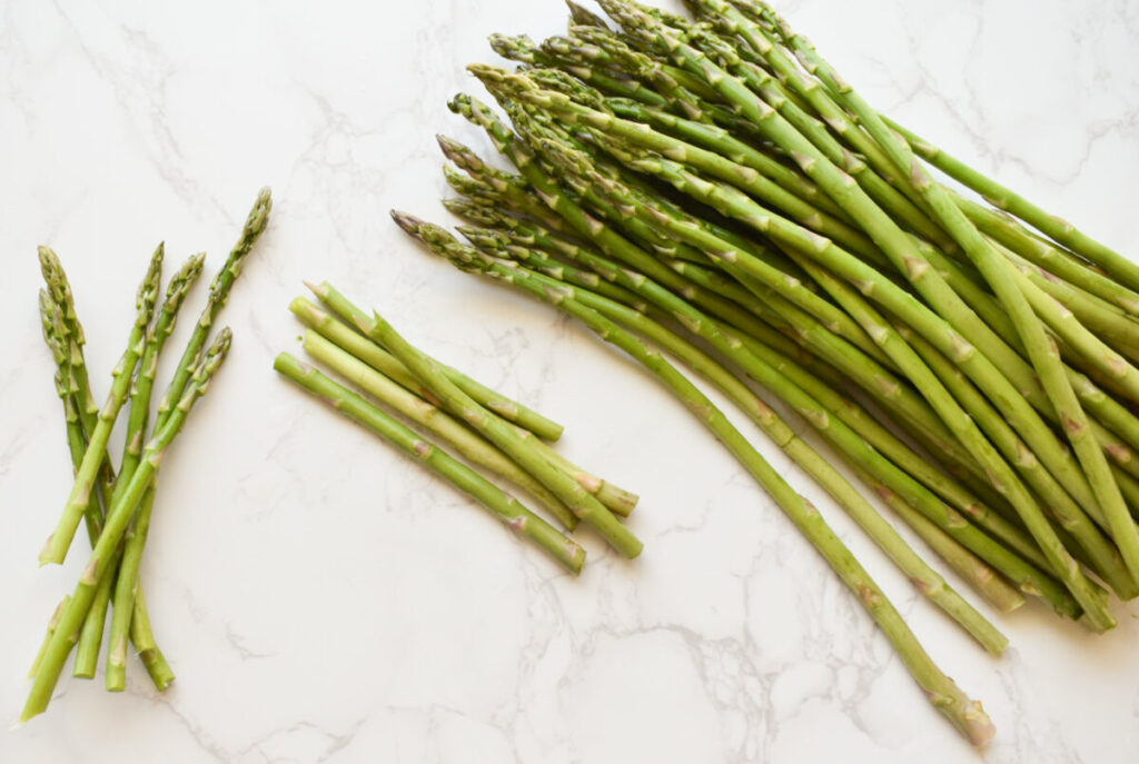 trimmed asparagus