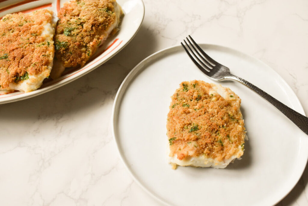 air fryer haddock recipe with garlic herb crust
