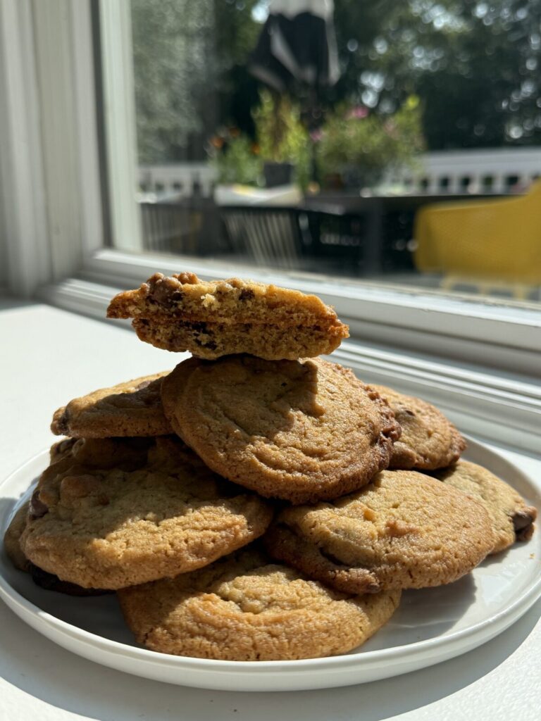 peanut butter and chocolate chip cookies