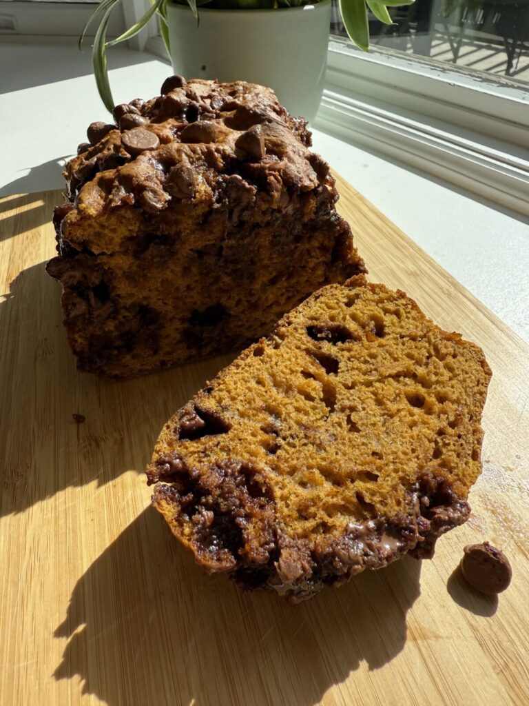 cooled and sliced pumpkin bread