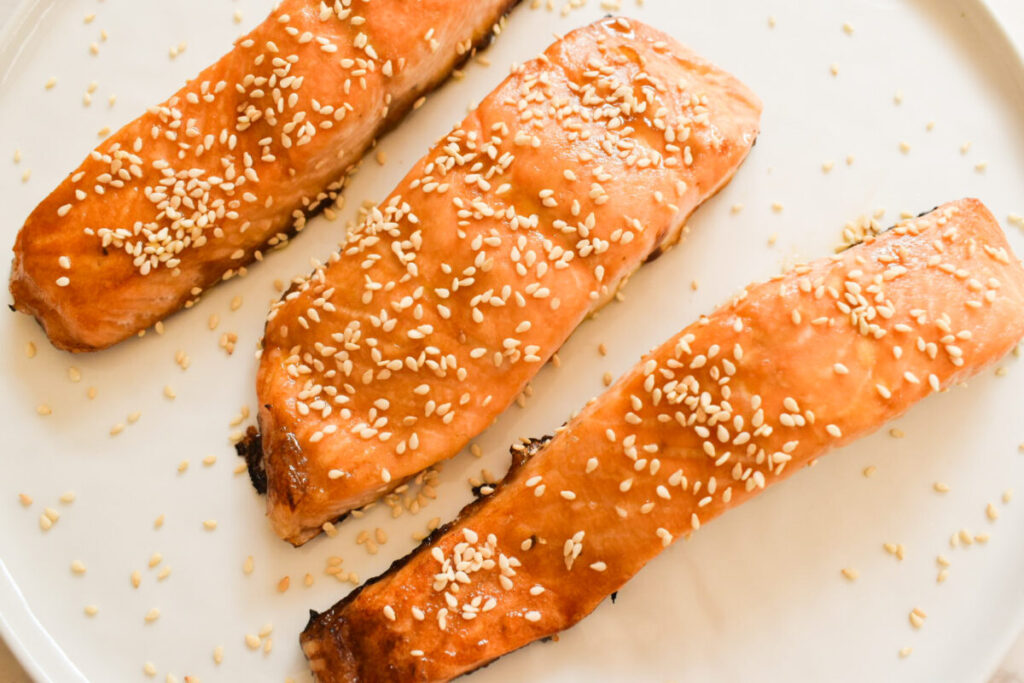 freshly baked salmon