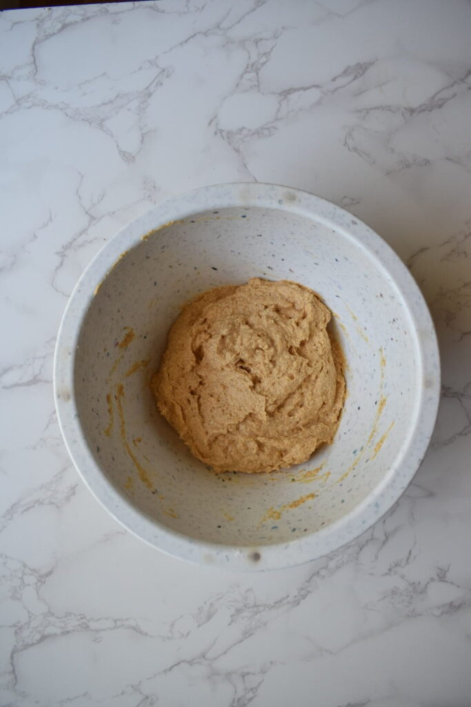 combined ingredients for protein pumpkin bars