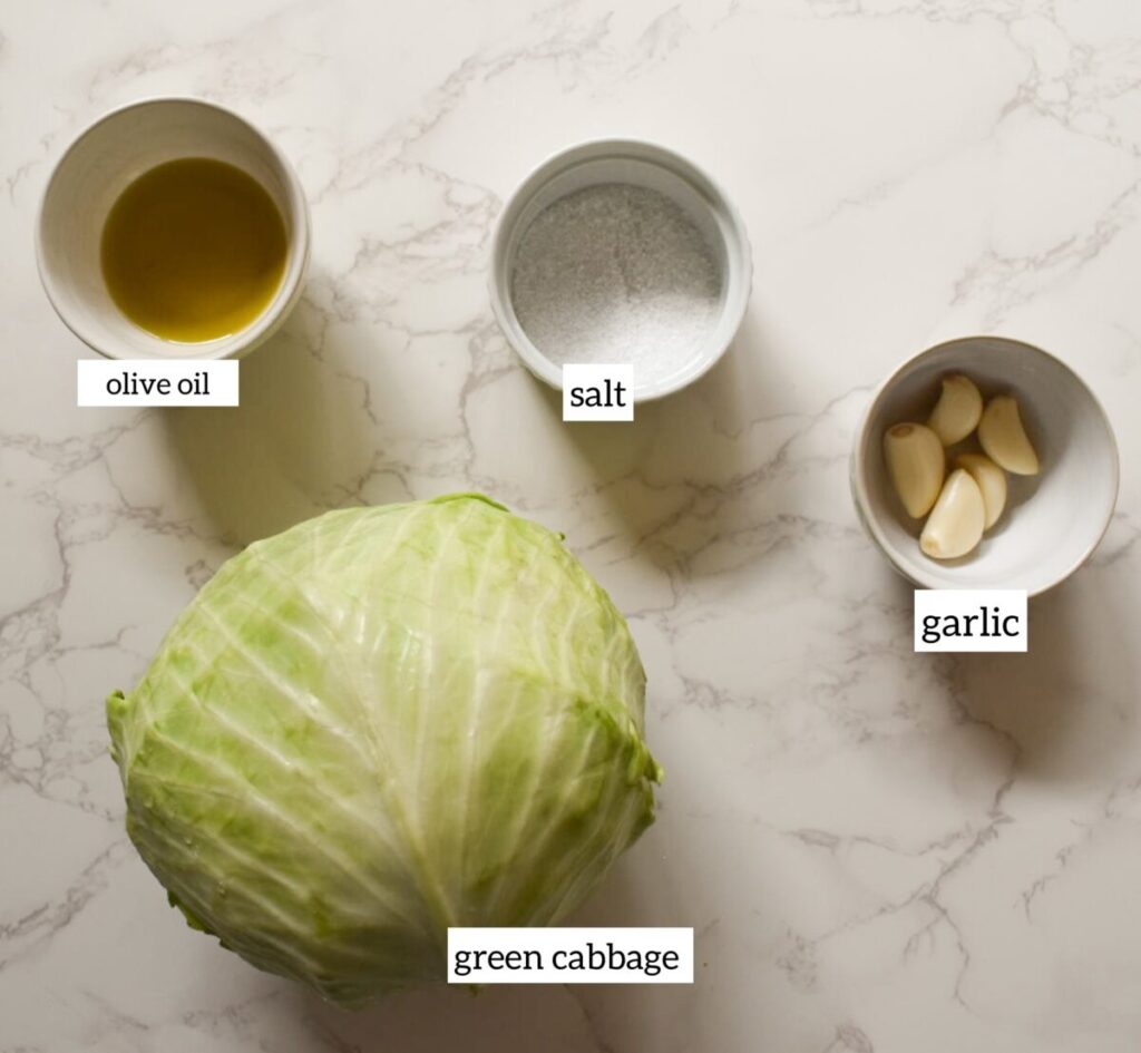 ingredients in sauteed garlic cabbage