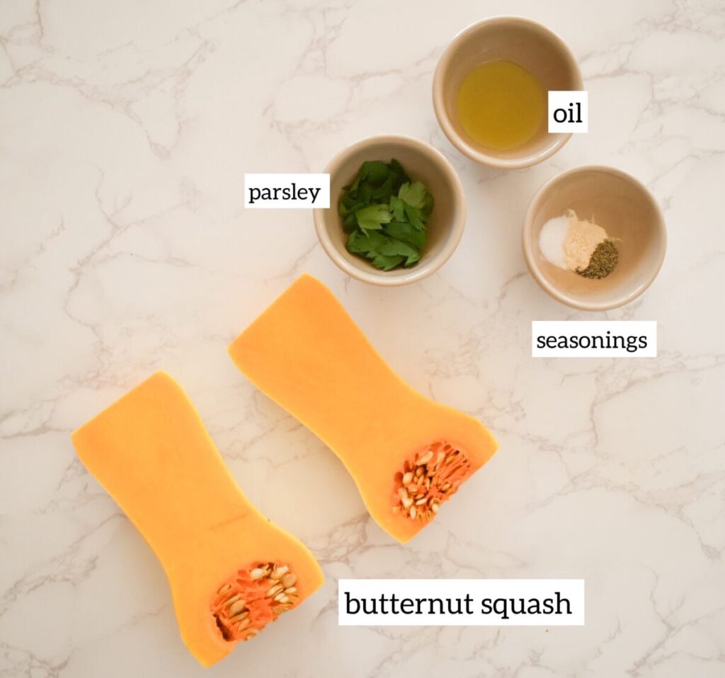 ingredients in roasted butternut squash