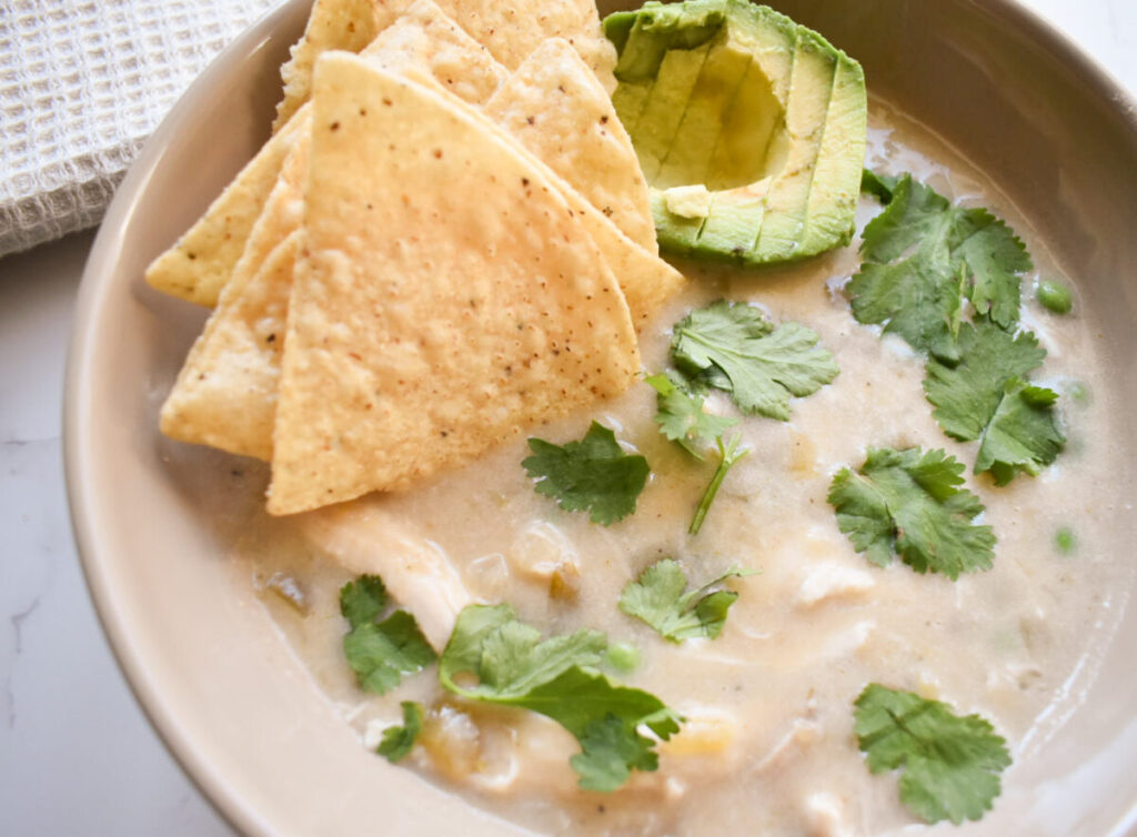 chicken chili made with white beans