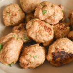 turkey meatballs made with hot honey and parmesan cheese