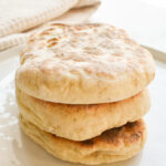 high protein cottage cheese flatbread stacked