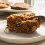 Banana muffins with cinnamon crumb topping close-up