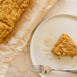 Healthy carrot cake bars made with almond flour