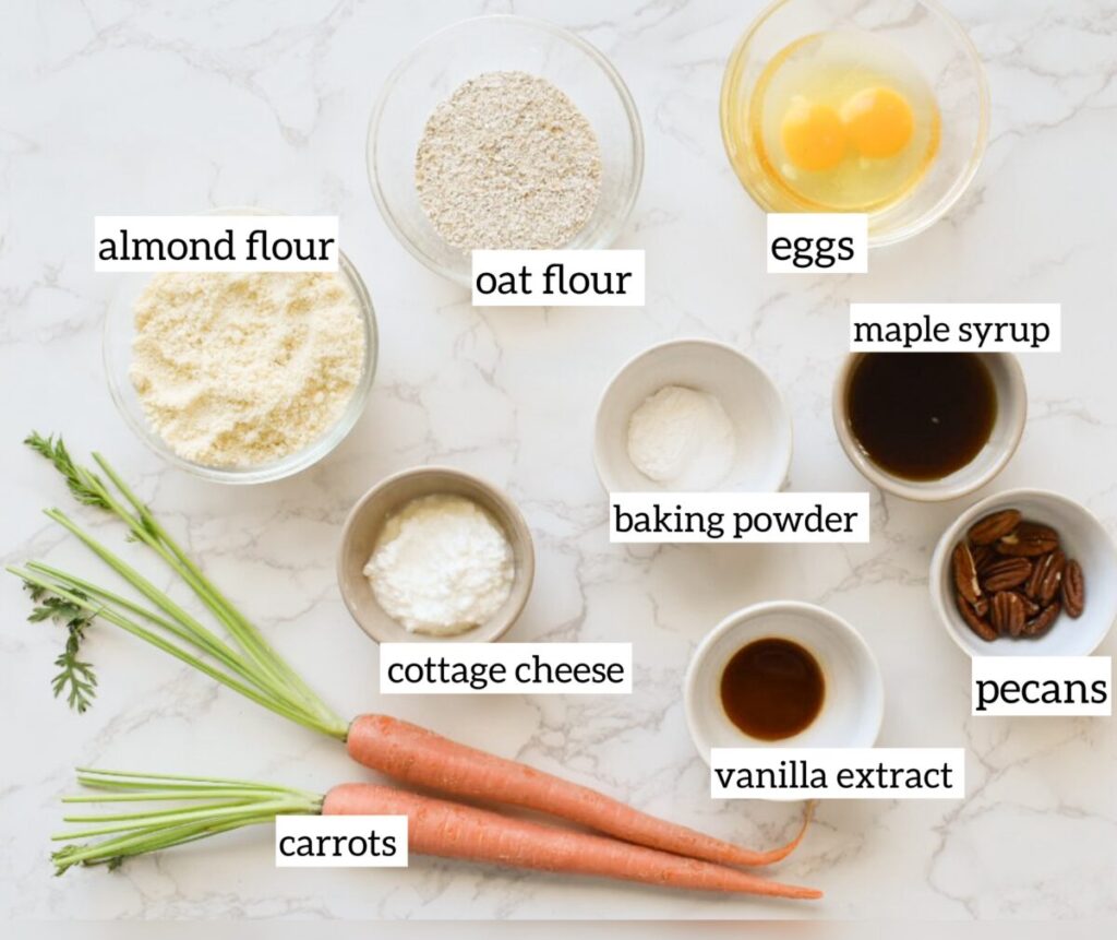 Ingredients in Easy almond flour carrot cake bars recipe
