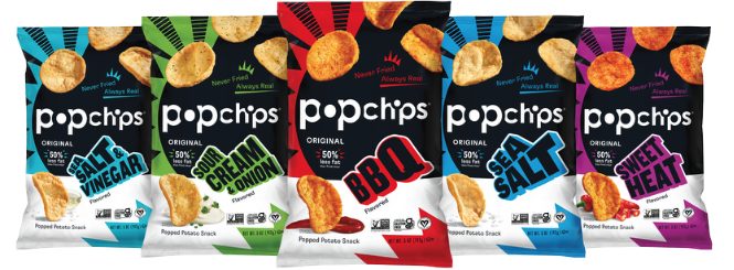 Popped chips served with healthy dips for snacking