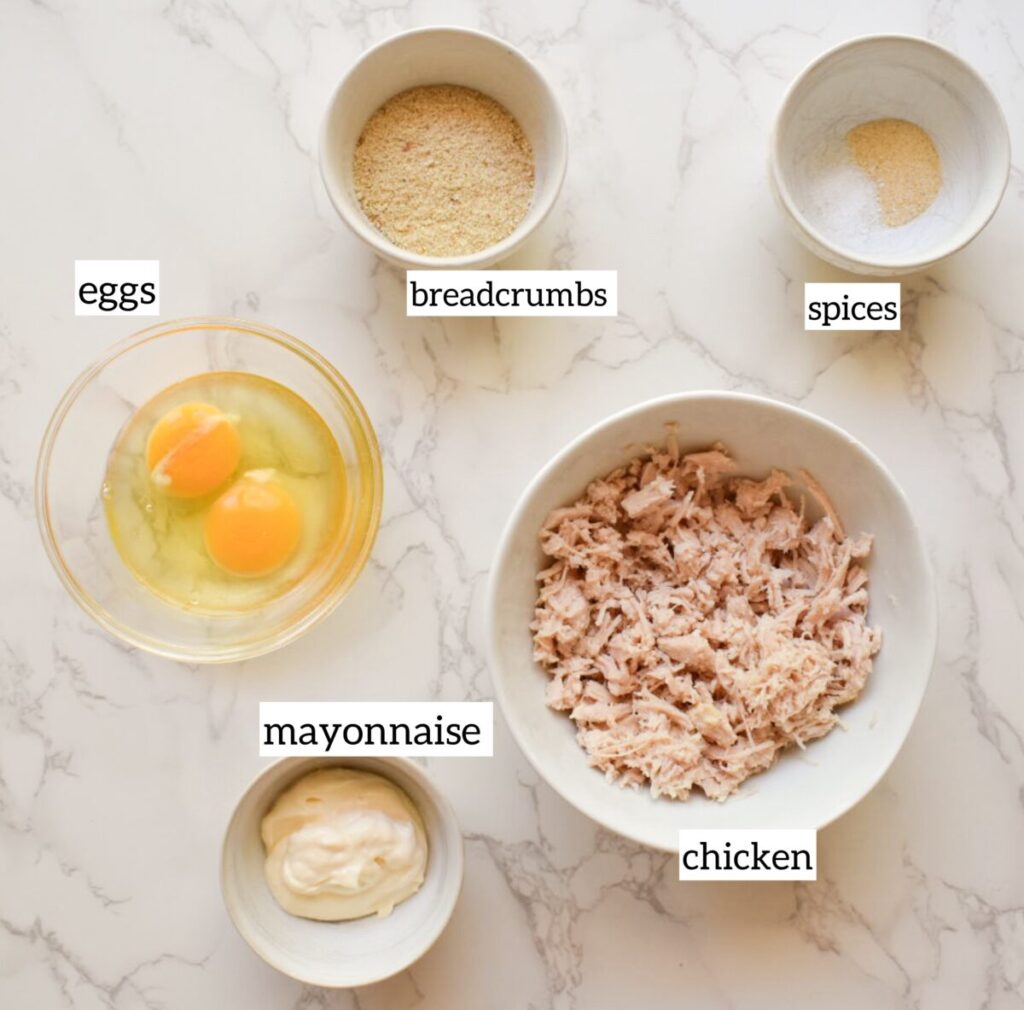 Ingredients in Simple baked chicken patties for meal prep lunches