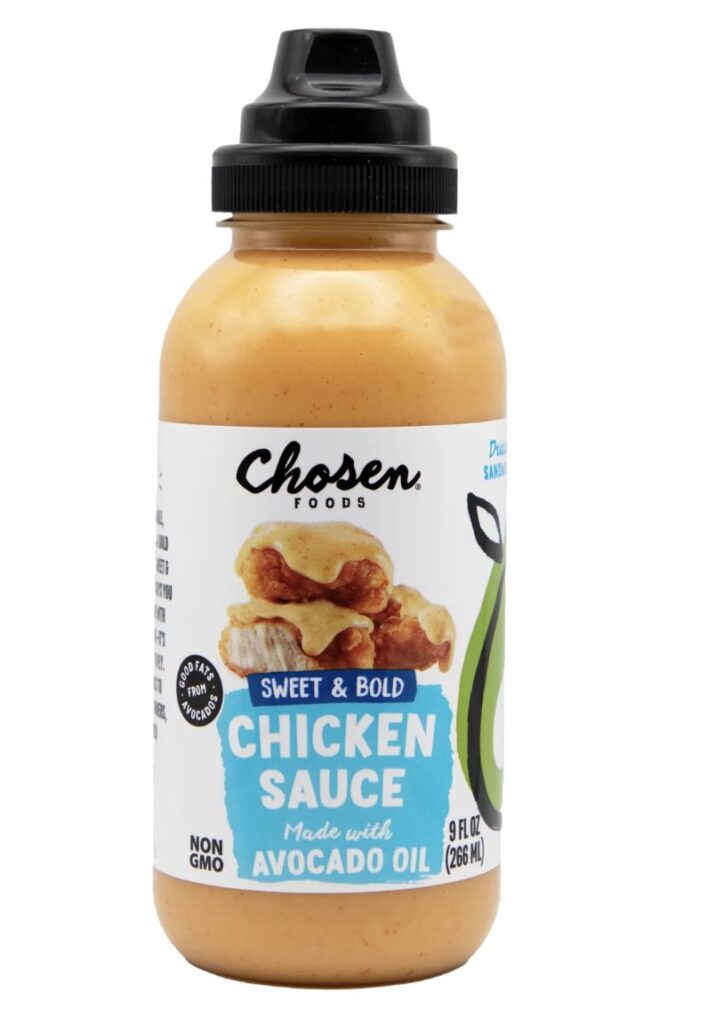 Healthy pantry staples including avocado oil and sauces