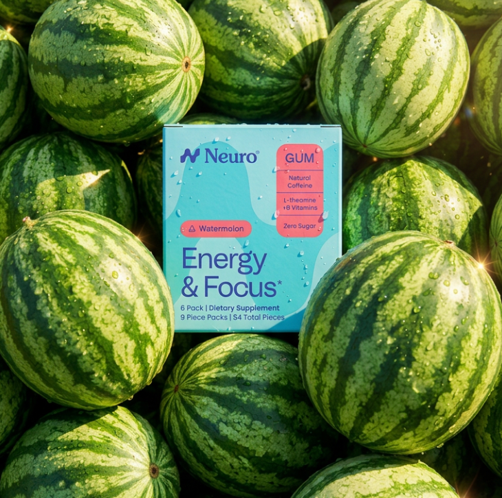 Neuro Watermelon functional gum with L-theanine and B vitamins