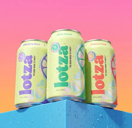 Lotza functional soda in tropical summer flavors
