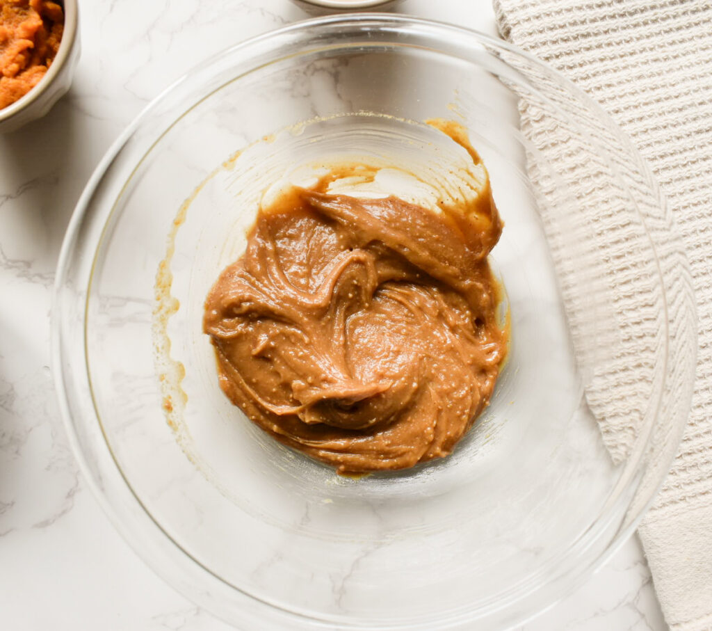 Close-up of homemade pumpkin peanut butter energy bites