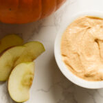 Pumpkin spice cottage cheese bowl made with pumpkin puree, cottage cheese, maple syrup, and pumpkin pie spice.