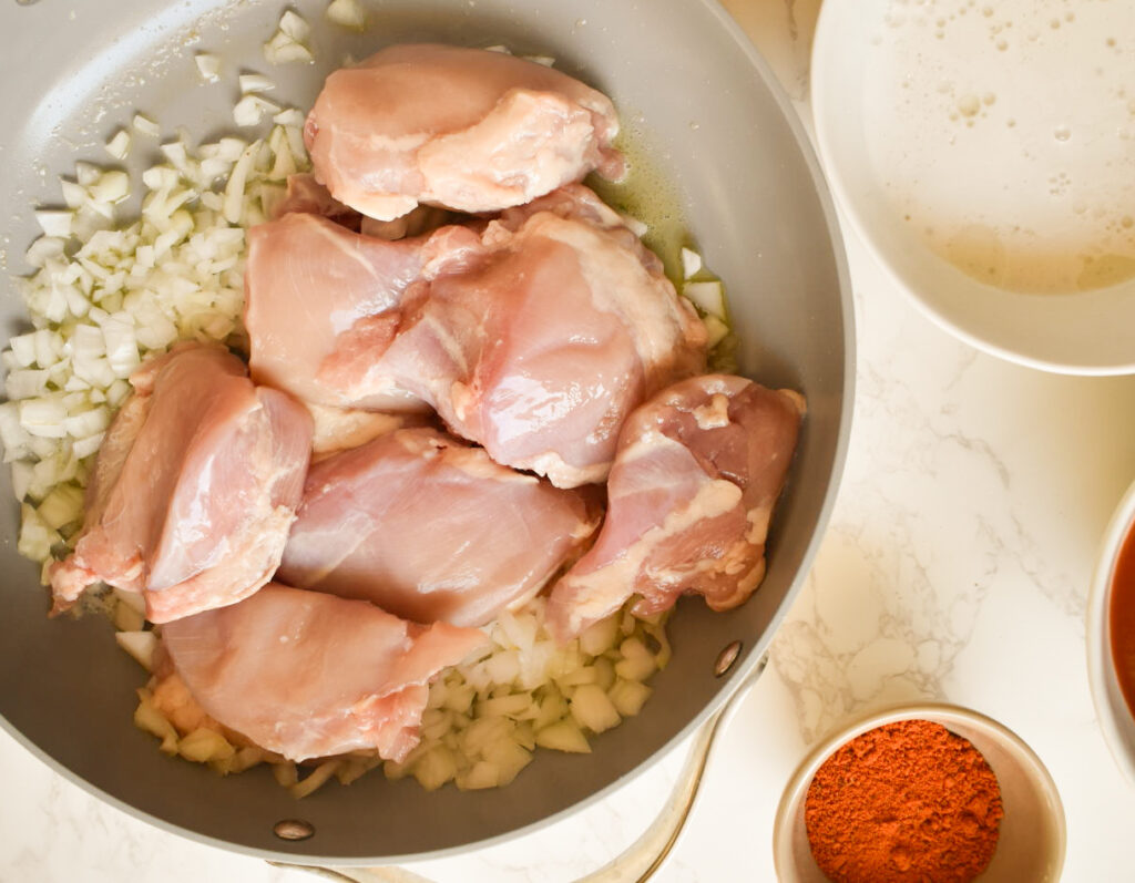 One-pan creamy coconut chicken tikka masala ready for an easy weeknight dinner.